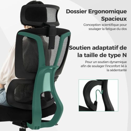 Chaise De Direction Chaise De Bureau Ergonomique Et Réglable En Hauteur Dossier En Ma