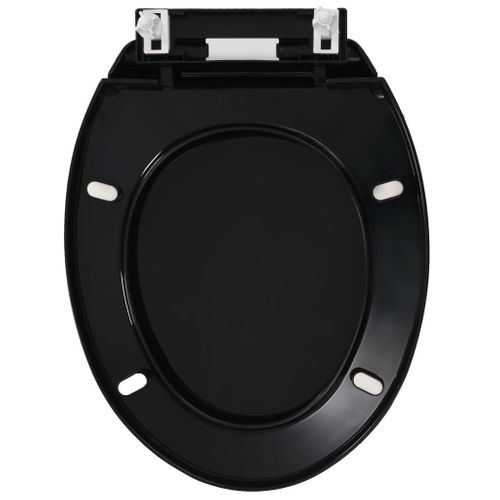 Abattant Wc à Fermeture En Douceur Libération Rapide Noir 02_0021274