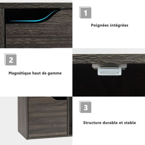 Bibliothèque De Rangement Cube De Rangement 5 Avec Portes 90 X 29 X 90 Cm Gris 20_000