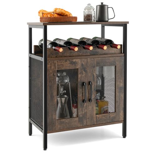 Buffet Industriel à 2 Portes En Treillis 60 X 34 X 79 Cm