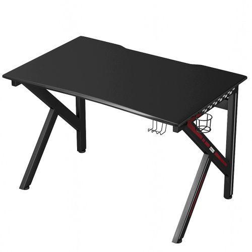 Bureau Gamer Table Informatique 115 X 75 X 76 Cm Avec Porte-gobelet Stable K Cadre En Acier
