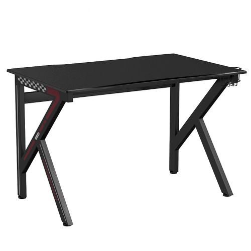 Bureau Gamer Table Informatique 115 X 75 X 76 Cm Avec Porte-gobelet Stable K Cadre En Acier