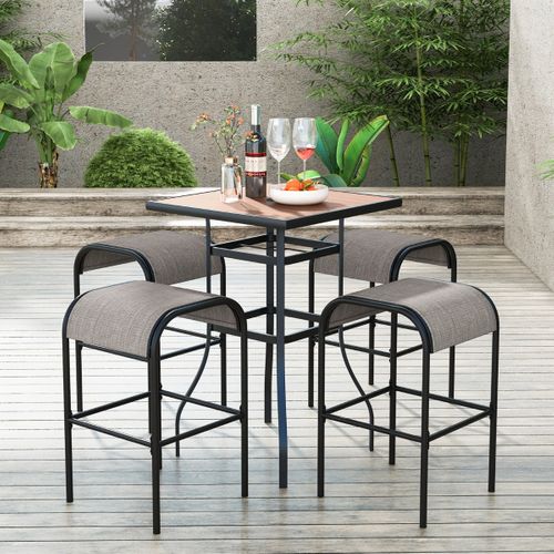 Ensemble De 2 Tabourets De Bar Tabourets Bistrot En Métal Haut De 76 Cm Siège En Tissu