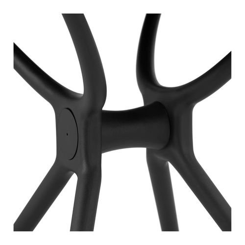 Petite Table De Salle à Manger Carrée Avec Plateau 80 X 80 Cm Noir 14_0004499