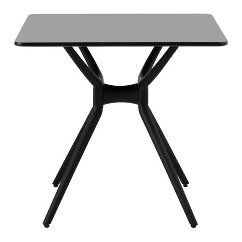 Petite Table De Salle à Manger Carrée Avec Plateau 80 X 80 Cm Noir 14_0004499