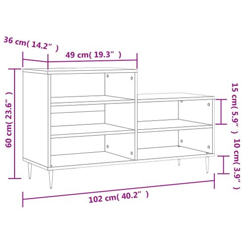 Armoire à Chaussures Range Chaussures Rangement Meuble Entrée Couloir Salon