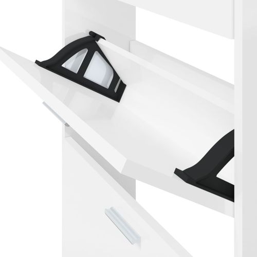 Armoire à Chaussures Range Chaussures Rangement Meuble Entrée Couloir Salon