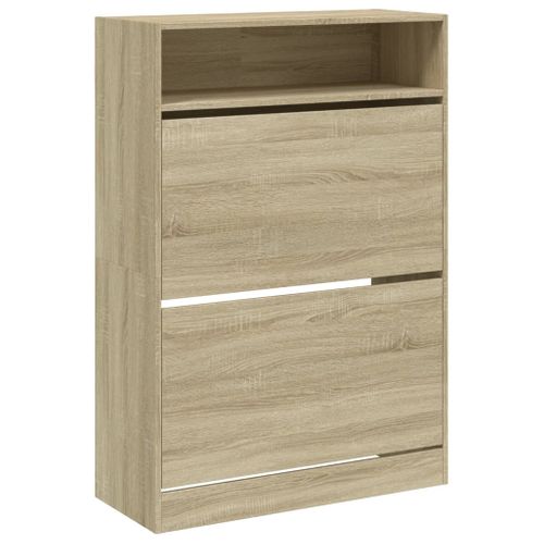 Armoire à Chaussures Range Chaussures Rangement Meuble Entrée Couloir Salon 2 Tiroirs