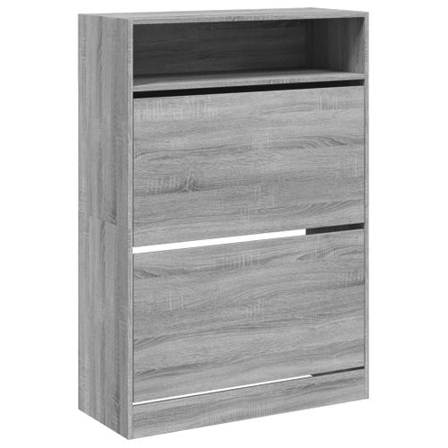 Armoire à Chaussures Range Chaussures Rangement Meuble Entrée Couloir Salon 2 Tiroirs