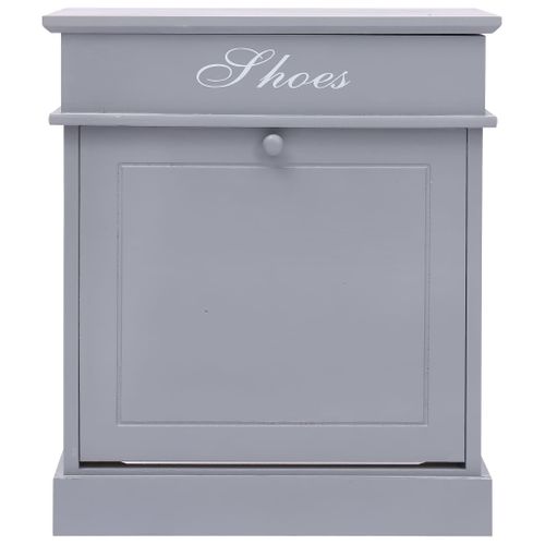 Armoire à Chaussures Range Chaussures Rangement Meuble Entrée Couloir Salon 50 X 28 X 58 Cm Bois