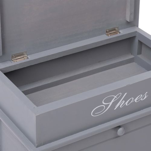 Armoire à Chaussures Range Chaussures Rangement Meuble Entrée Couloir Salon 50 X 28 X 58 Cm Bois