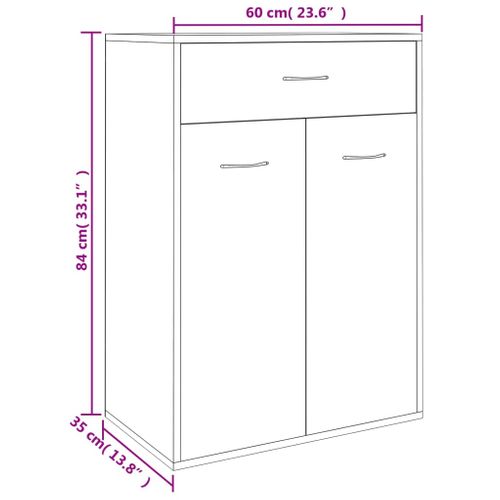 Armoire à Chaussures Range Chaussures Rangement Meuble Entrée Couloir Salon 60 X 35