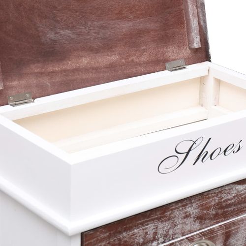 Armoire à Chaussures Range Chaussures Rangement Meuble Entrée Couloir Salon 50 X 28 X 98 Cm Bois