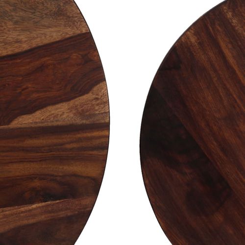 Ensemble De Table Basse Lot De 2 Bois Massif 60 X 35 Cm Marron 02_0042120