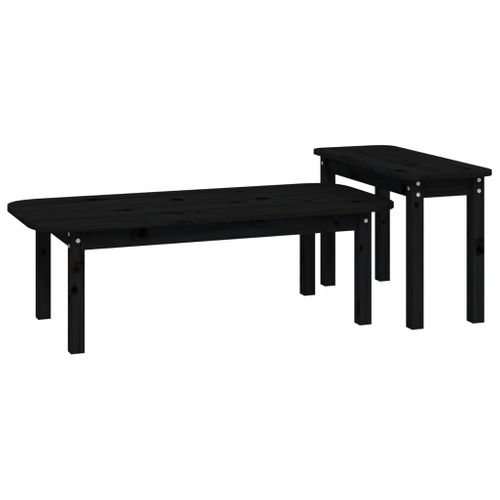 Ensemble De Tables Basses Lot De 2 Bois Massif De Pin Noir 02_0042136