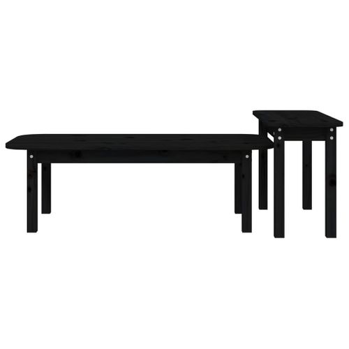 Ensemble De Tables Basses Lot De 2 Bois Massif De Pin Noir 02_0042136