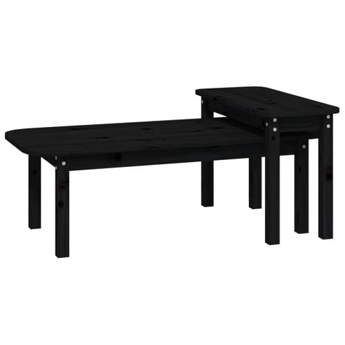 Ensemble De Tables Basses Lot De 2 Bois Massif De Pin Noir 02_0042136