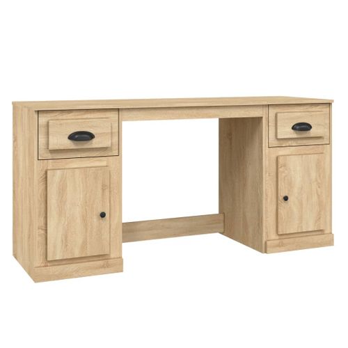 Bureau Table Poste De Travail Meuble D'ordinateur Informatique Étude Avec Armoire