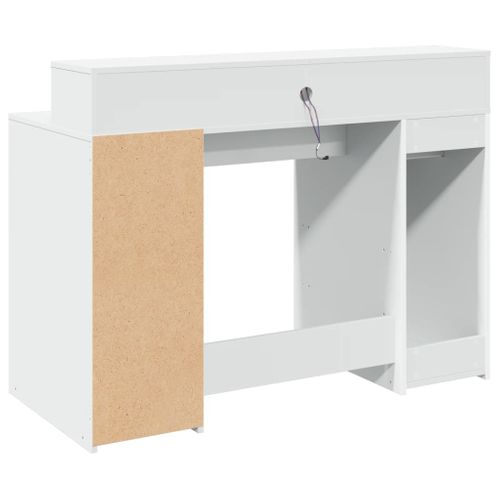 Bureau Table Poste De Travail Meuble D'ordinateur Informatique Étude Avec Lumières