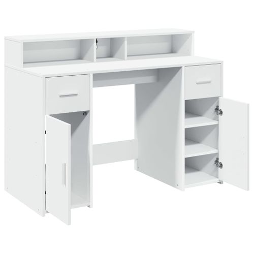 Bureau Table Poste De Travail Meuble D'ordinateur Informatique Étude Avec Lumières