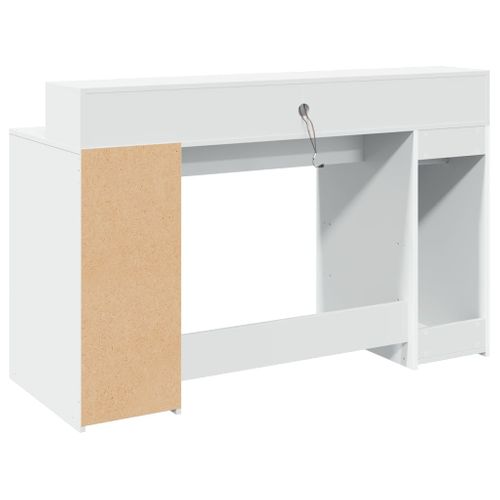 Bureau Table Poste De Travail Meuble D'ordinateur Informatique Étude Avec Lumières