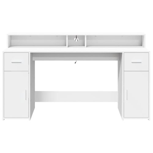 Bureau Table Poste De Travail Meuble D'ordinateur Informatique Étude Avec Lumières
