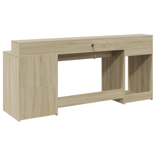 Bureau Table Poste De Travail Meuble D'ordinateur Informatique Étude Avec Lumières