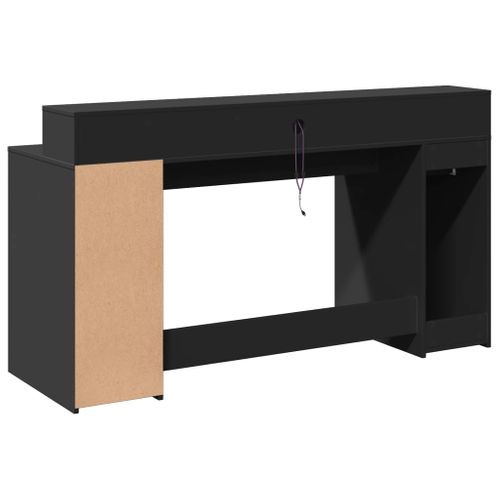 Bureau Table Poste De Travail Meuble D'ordinateur Informatique Étude Avec Lumières