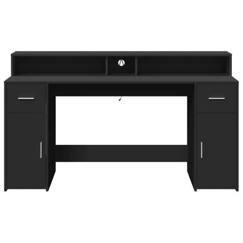 Bureau Table Poste De Travail Meuble D'ordinateur Informatique Étude Avec Lumières