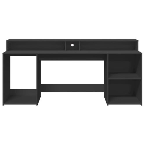 Bureau Table Poste De Travail Meuble D'ordinateur Informatique Étude Avec Lumières LED