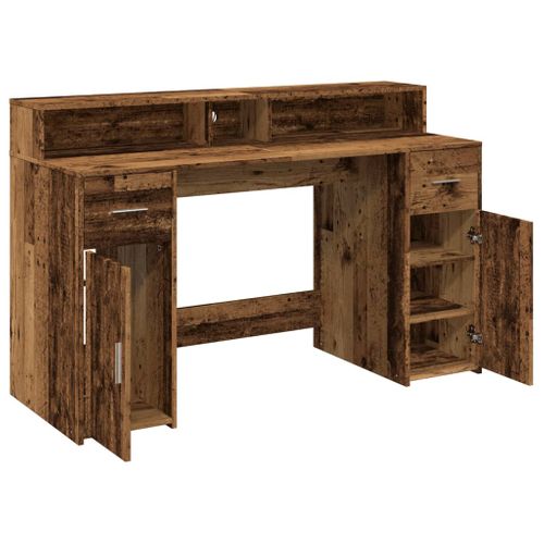 Bureau Table Poste De Travail Meuble D'ordinateur Informatique Étude Avec Lumières Le