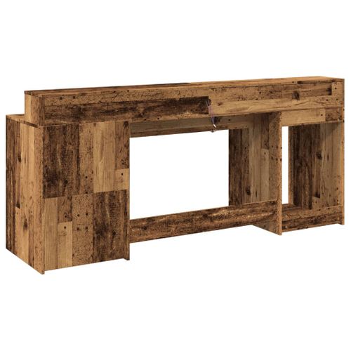 Bureau Table Poste De Travail Meuble D'ordinateur Informatique Étude Avec Lumières Le