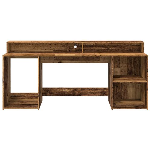 Bureau Table Poste De Travail Meuble D'ordinateur Informatique Étude Avec Lumières Le