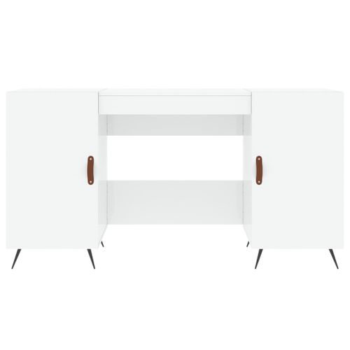 Bureau Table Poste De Travail Meuble D'ordinateur Informatique Étude Brillant 140 X 50 X 75 Cm