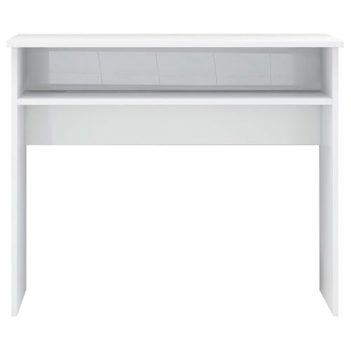 Bureau Table Poste De Travail Meuble D'ordinateur Informatique Étude Brillant 90 X 50