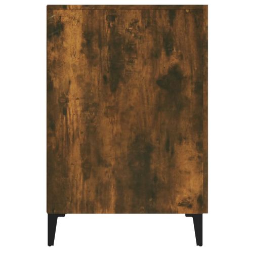 Bureau Table Poste De Travail Meuble D'ordinateur Informatique Étude Chêne Fumé 140 X 50 X 75 Cm