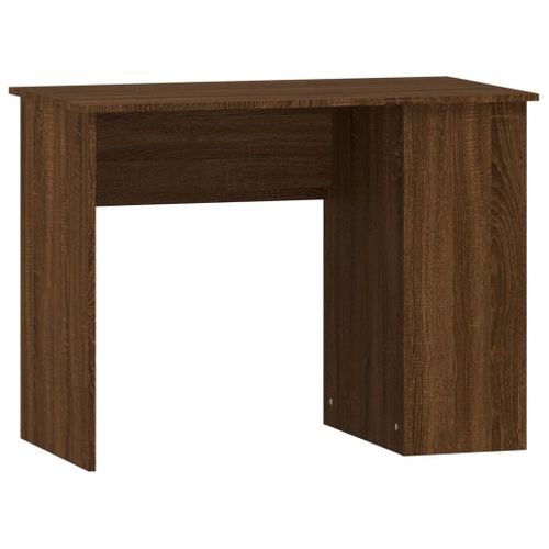 Bureau Table Poste De Travail Meuble D'ordinateur Informatique Étude Chêne 100 X 55 X 75 Cm Bois