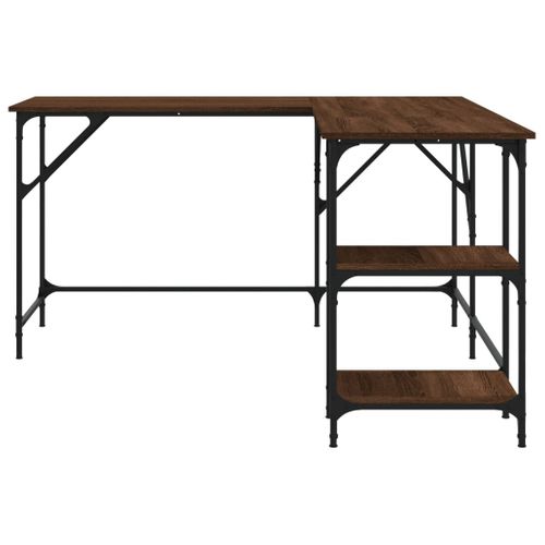 Bureau Table Poste De Travail Meuble D'ordinateur Informatique Étude Chêne 139 X 139