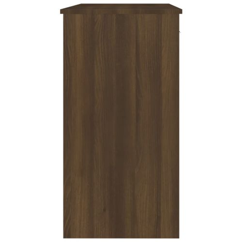 Bureau Table Poste De Travail Meuble D'ordinateur Informatique Étude Chêne 80 X 40 X 75 Cm Bois