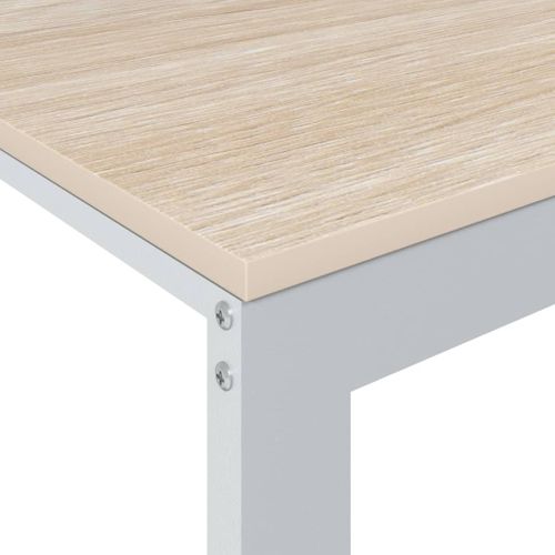 Bureau Table Poste De Travail Meuble D'ordinateur Informatique Étude D'ordinateur Et Chêne 1