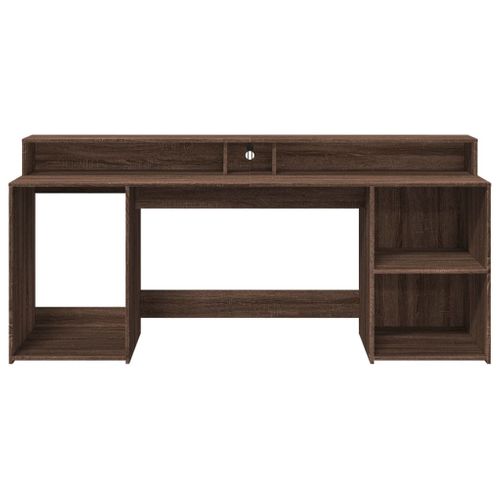 Bureau Table Poste De Travail Meuble D'ordinateur Informatique Étude Et Lumières LED