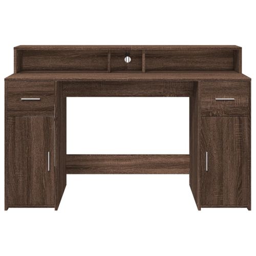 Bureau Table Poste De Travail Meuble D'ordinateur Informatique Étude Et Lumières LED