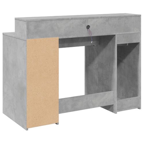 Bureau Table Poste De Travail Meuble D'ordinateur Informatique Étude Et Lumières LED