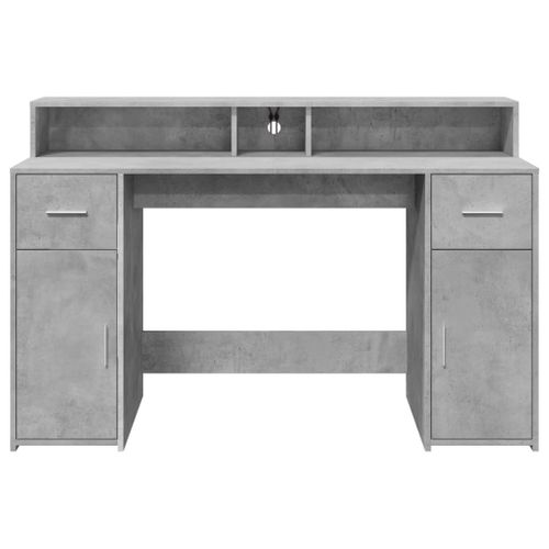 Bureau Table Poste De Travail Meuble D'ordinateur Informatique Étude Et Lumières LED