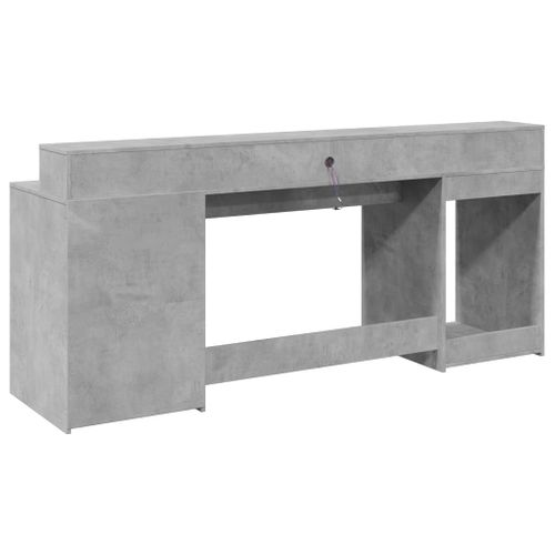 Bureau Table Poste De Travail Meuble D'ordinateur Informatique Étude Et Lumières LED