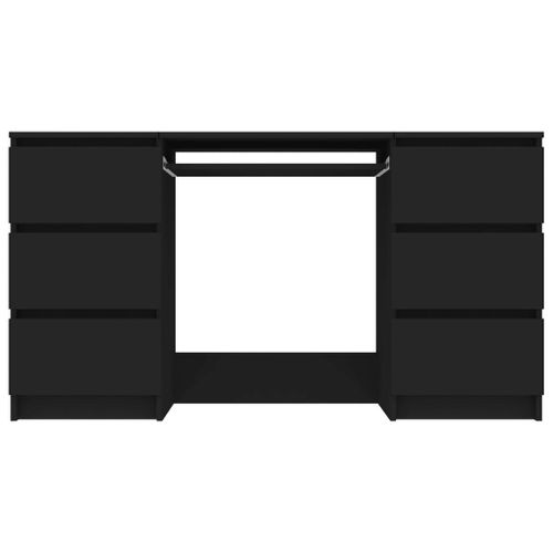 Bureau Table Poste De Travail Meuble D'ordinateur Informatique Étude 140 X 50 X 77 Cm Bois