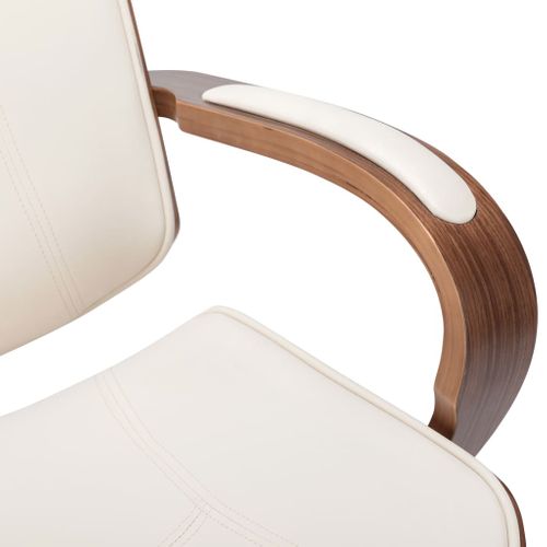 Chaise Fauteuil Siège De Bureau Informatique Étude Avec Appuie-tête Simili Et Boi