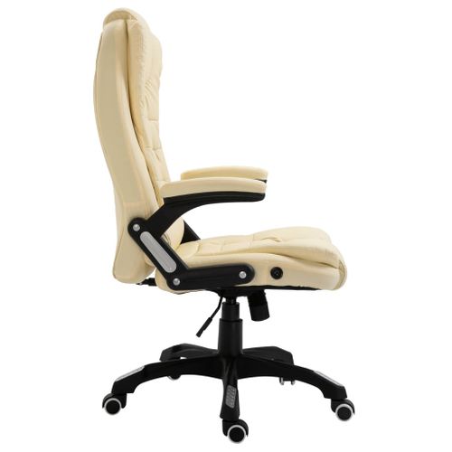Chaise Fauteuil Siège De Bureau Informatique Étude Simili Crème 02_0024000