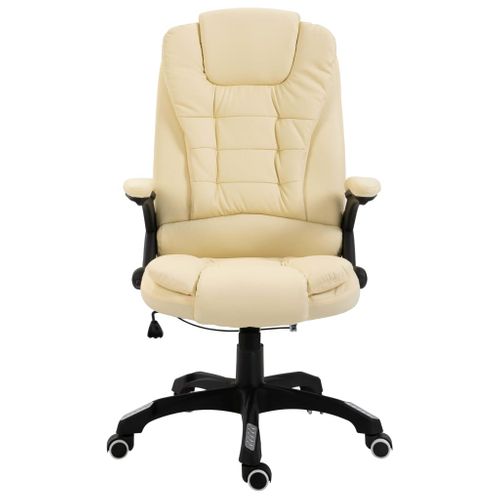 Chaise Fauteuil Siège De Bureau Informatique Étude Simili Crème 02_0024000
