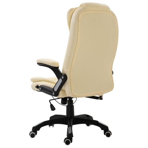 Chaise Fauteuil Siège De Bureau Informatique Étude Simili Crème 02_0024000